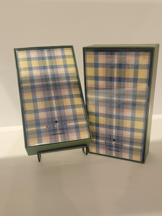 kate spade Other - Kate Spade Garden Plaid Guest Napkins
